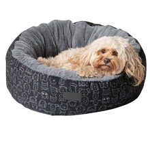Dog Central Round Printed Dog Bed